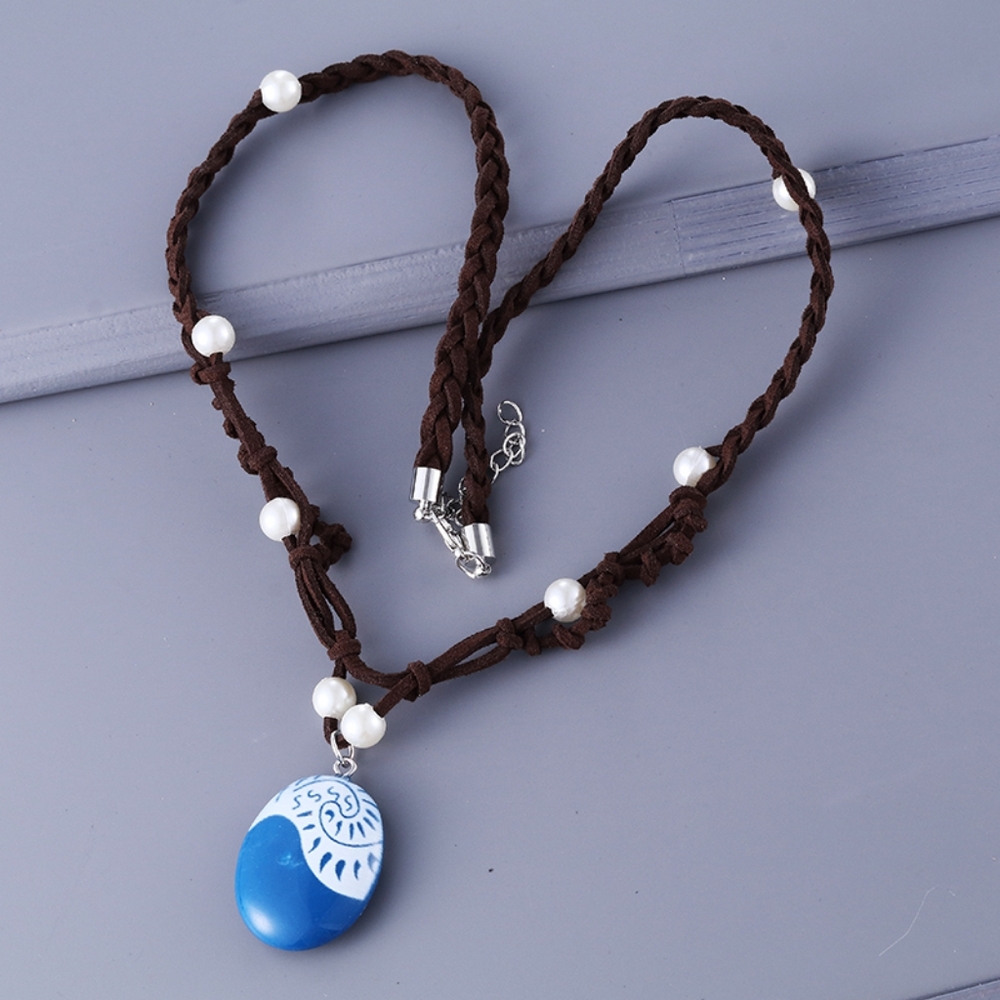 Moana Costume 4T – 5T Girls Halloween Dress with Necklace Disney Princess Dress - Picture 9 of 11